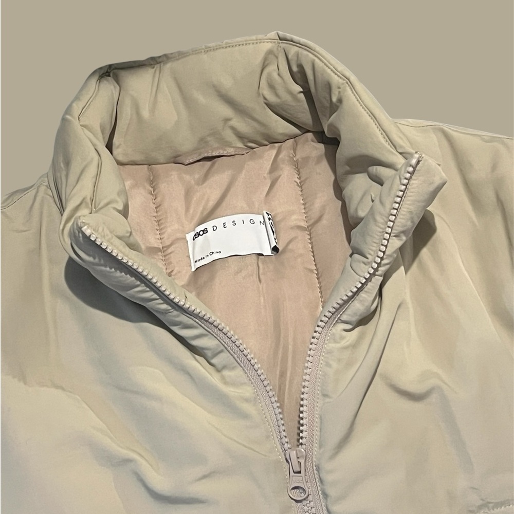 ASOS Beige Puffer Jacket - Picture 2 of 2
